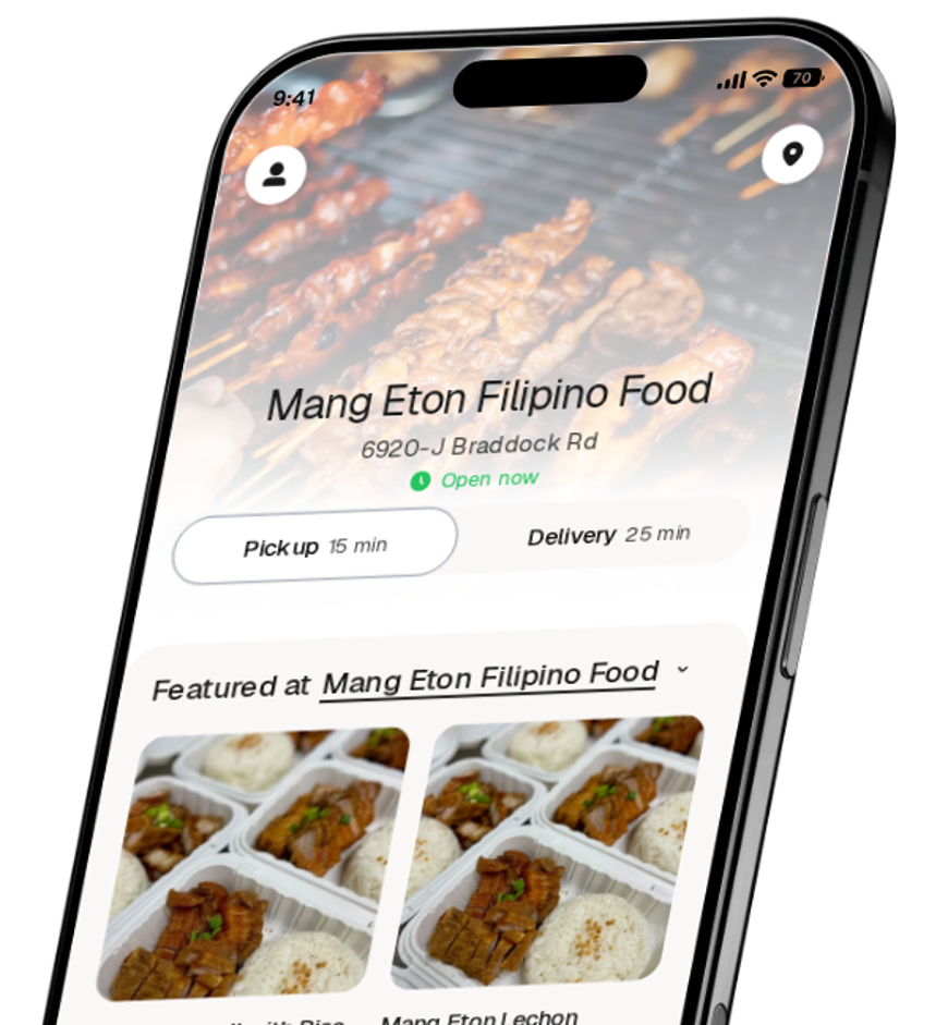 Mang Eton Filipino Food app preview