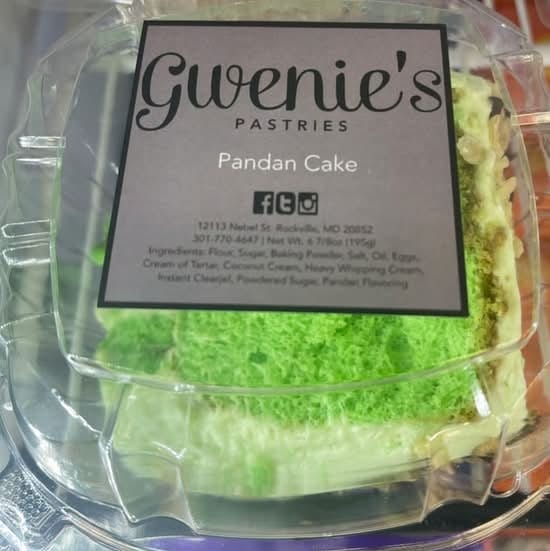 Pandan Cake Slice.