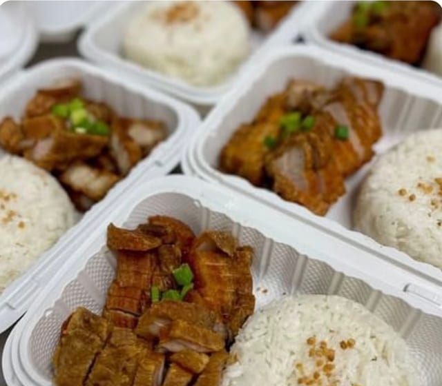 Lechon Kawali with Rice.